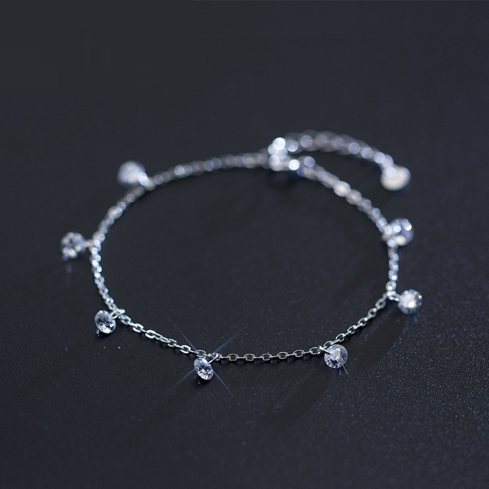 Pulseira de Prata 925 com Pedras de Zircônia Lunnelé™