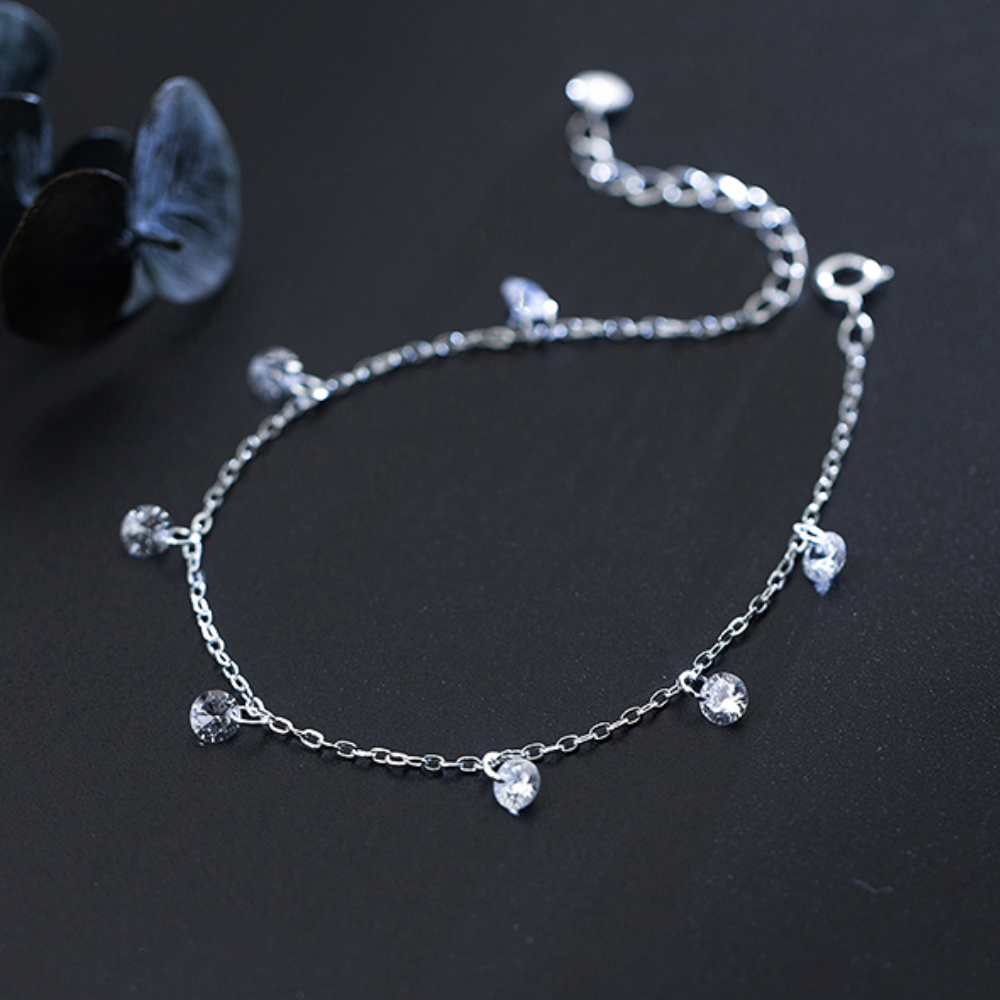 Pulseira de Prata 925 com Pedras de Zircônia Lunnelé™