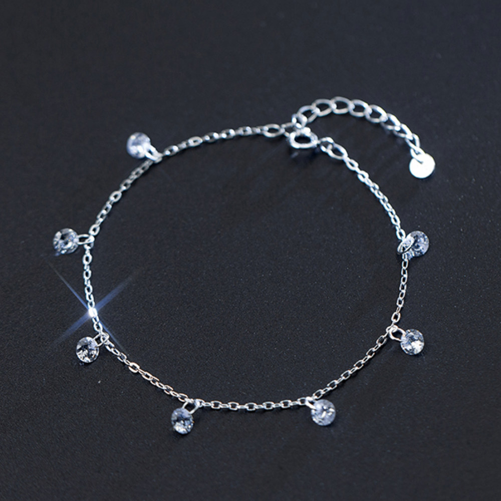 Pulseira de Prata 925 com Pedras de Zircônia Lunnelé™