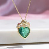 Colar Luxo Feminino Pequena Sereia com Banho de Ouro