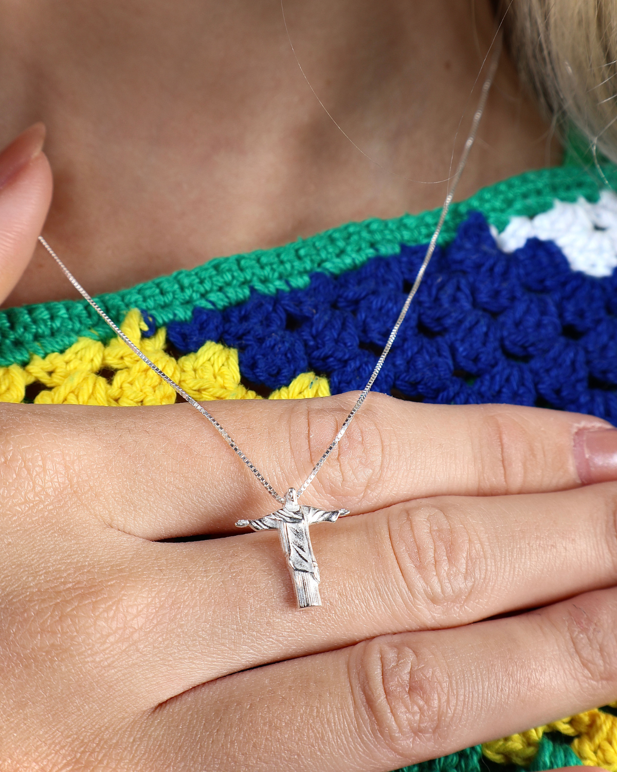 Colar Cristo Redentor Prata 925 Lunnelé™ - foto 7