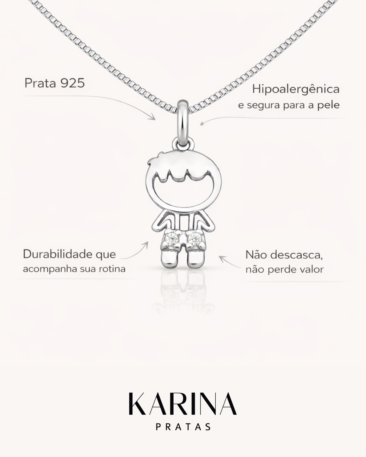 Colar Menino Em Prata 925 Lunnelé™ - foto 2