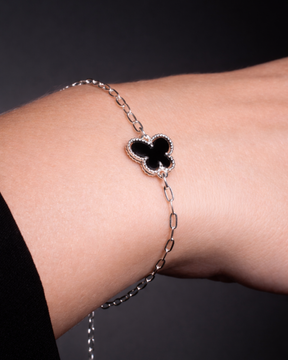 Pulseira Borboleta Preta em Prata 925 Lunnelé™ - foto 4