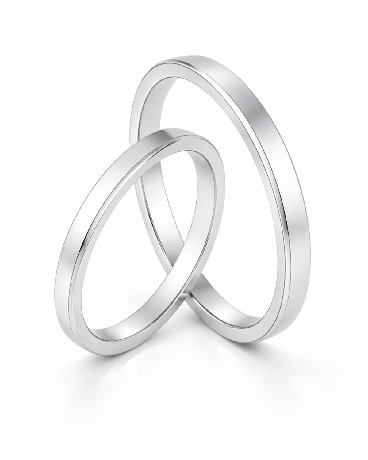 Alianças de Namoro em Prata 950 – 2MM Lunnelé™