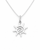 Colar Sol Espiral  Prata 925 Lunnelé™
