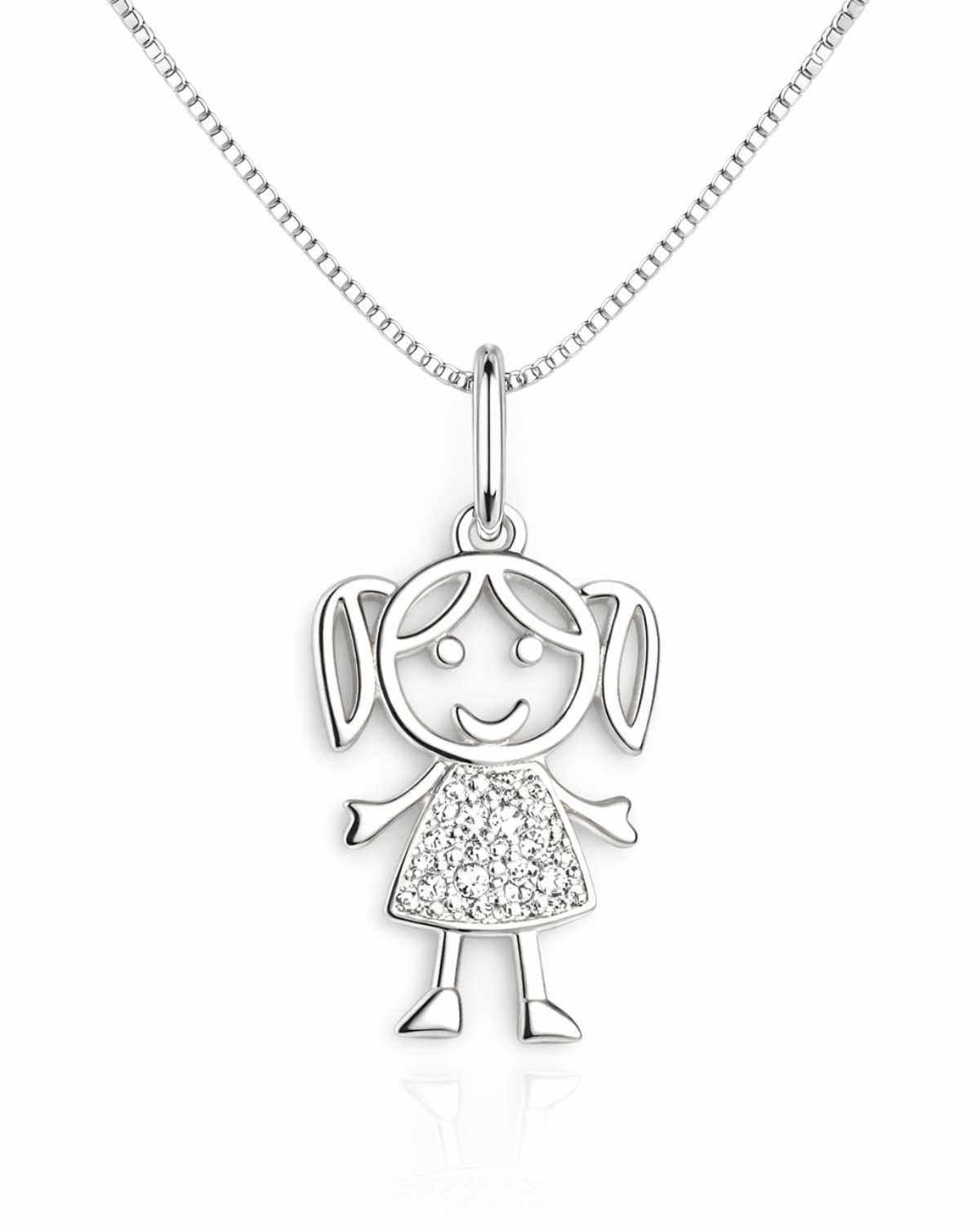Colar Menina em Prata 925 – 45 cm Lunnelé™