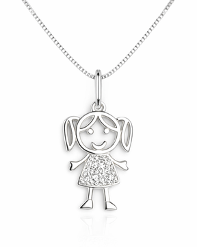 Colar Menina em Prata 925 – 45 cm Lunnelé™