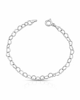 Pulseira Elos de Coração De Prata 925 Lunnelé™