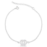 Pulseira Círculos Cravejados em Prata 925 Lunnelé™