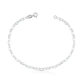 Pulseira Elo de Coração em Prata 925