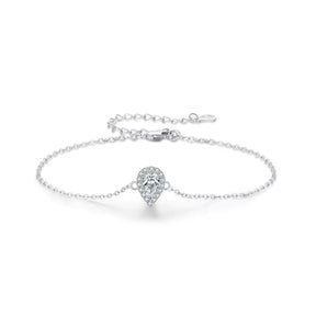 Pulseira Gota Cravejada em Prata 925