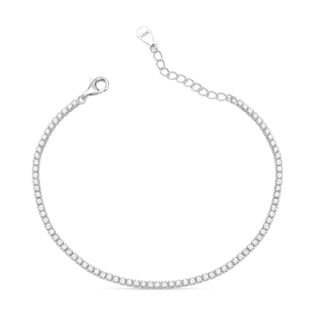 Pulseira Riviera 2mm Prata 925