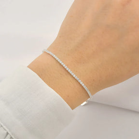 Pulseira Riviera 2mm Prata 925