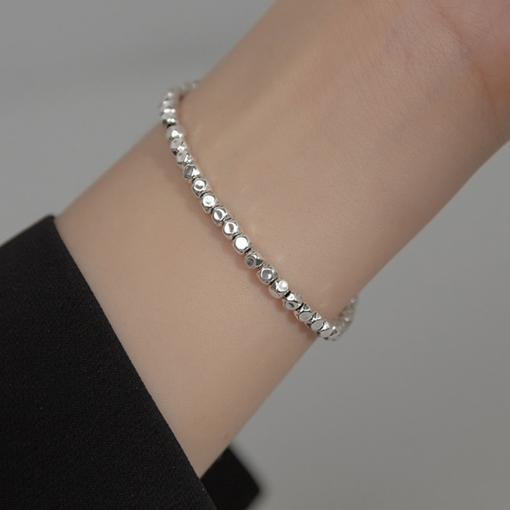 Pulseira Geométrica Ajustável de Prata 925 Lunnelé™