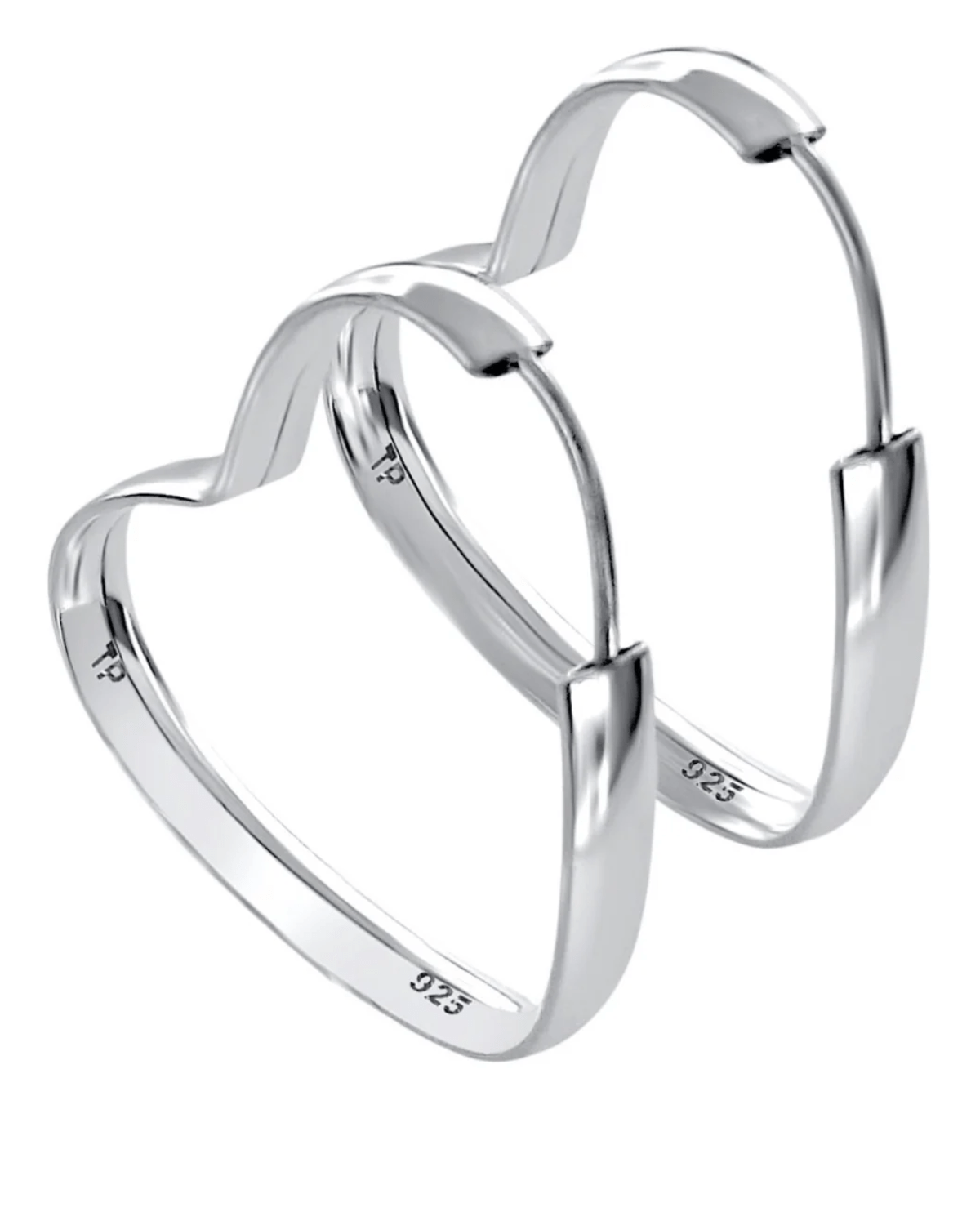 Argola Coração Grande Prata 925 Lunnelé™