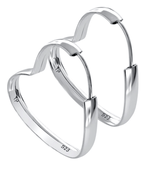 Argola Coração Grande Prata 925 Lunnelé™