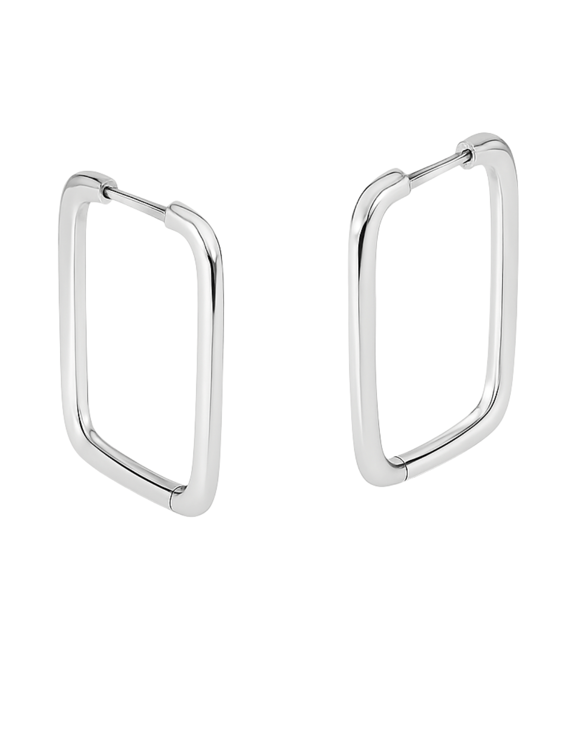 Argola Quadrada em Prata 925 Lunnelé™
