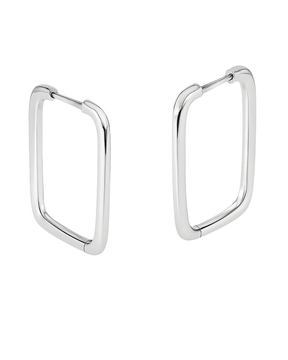 Argola Quadrada em Prata 925 Lunnelé™