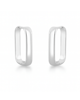 Argola Quadrada Lisa Prata 925 Lunnelé™
