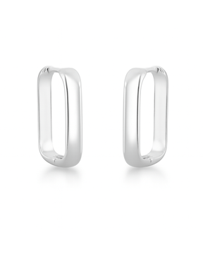 Argola Quadrada Lisa Prata 925 Lunnelé™