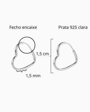Argolinha Coração  Prata 925 Lunnelé™ - foto 2