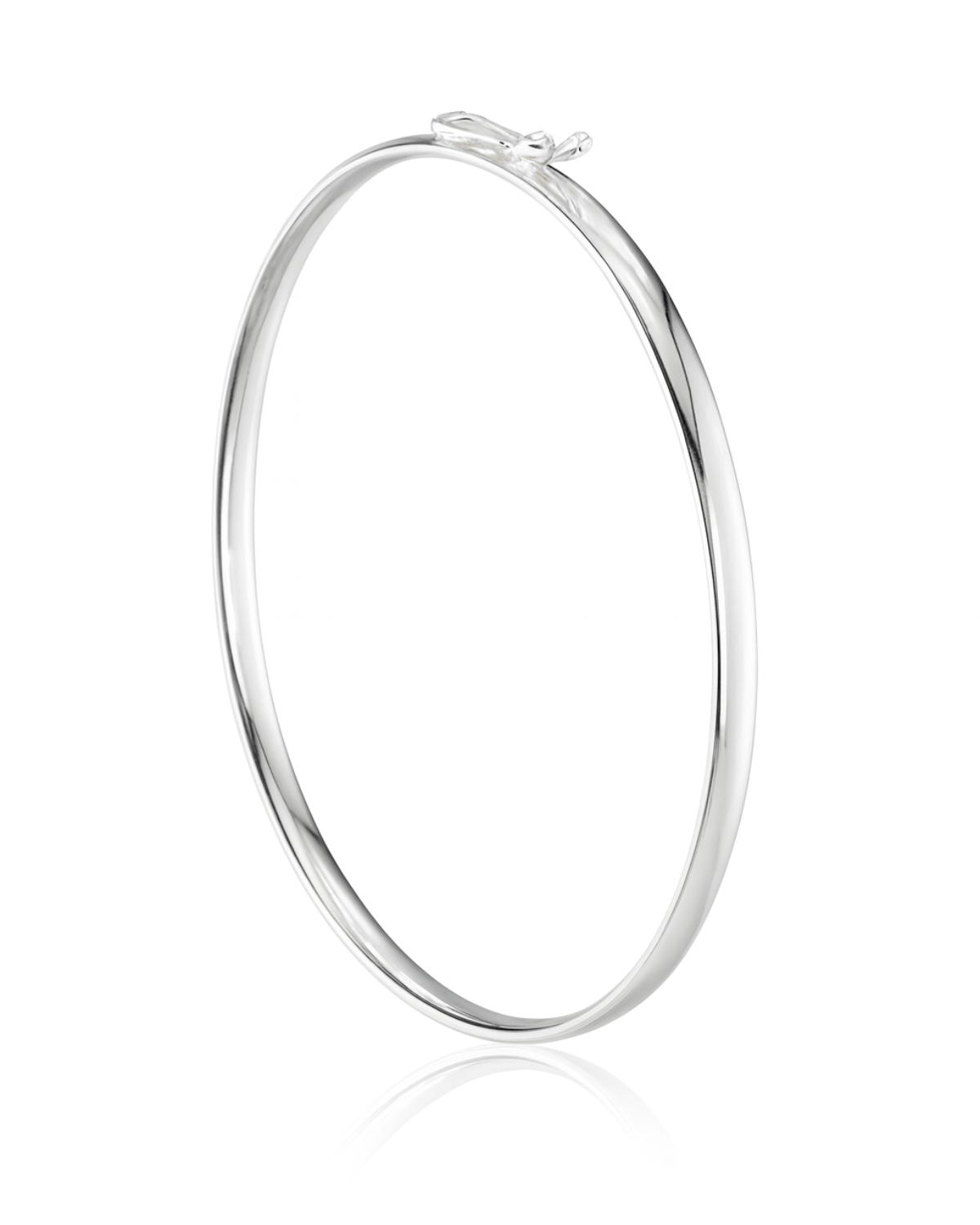 Bracelete  Liso 4 mm Prata 925 Lunnelé™