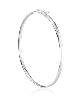 Bracelete  Liso 4 mm Prata 925 Lunnelé™