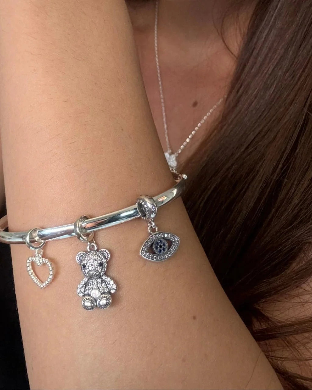Bracelete  Liso 4 mm Prata 925 Lunnelé™ - foto 3