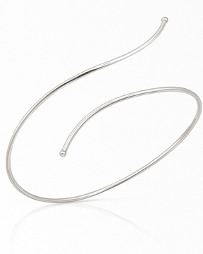 Bracelete Regulável Liso em Prata 925 Lunnelé™ - foto 2