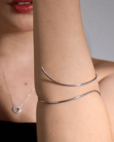 Bracelete Regulável Liso em Prata 925 Lunnelé™