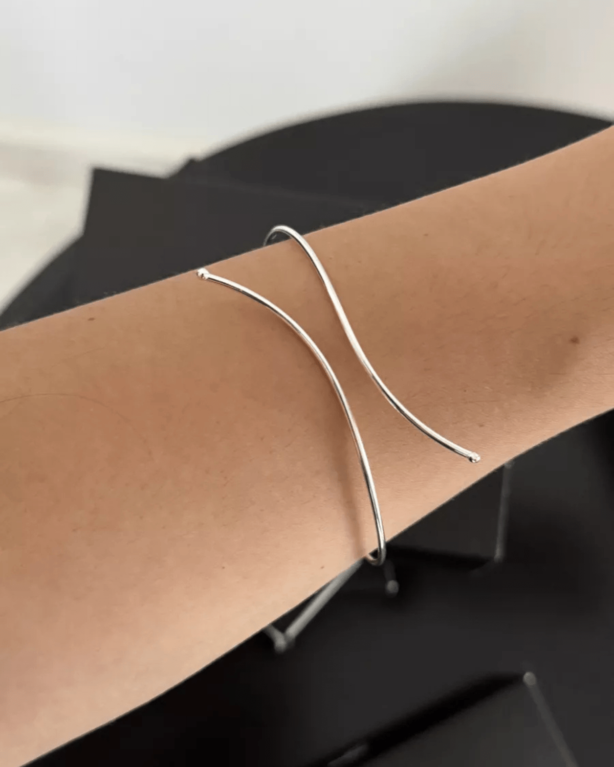 Bracelete Regulável Liso em Prata 925 Lunnelé™ - foto 4