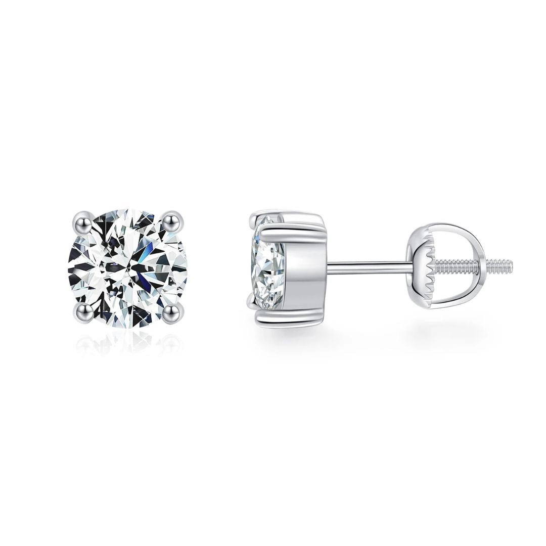 Brinco Solitário Clássico Moissanite 1ct Prata 925 Lunnelé™ - foto 3
