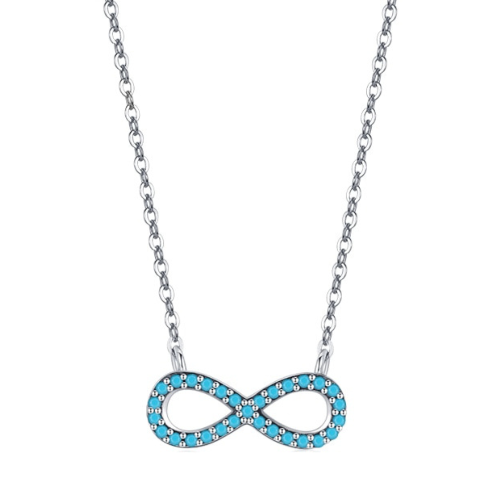 Colar Infinito Turquesa em Prata 925 Lunnelé™
