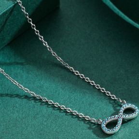 Colar Infinito Turquesa em Prata 925 Lunnelé™
