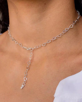 Choker Elos de Corações Prata 925 Lunnelé™ - foto 3