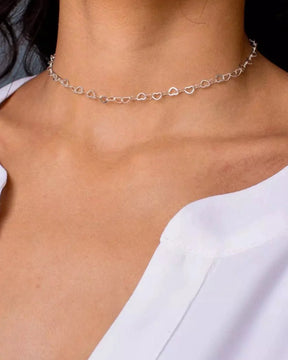 Choker Elos de Corações Prata 925 Lunnelé™ - foto 2