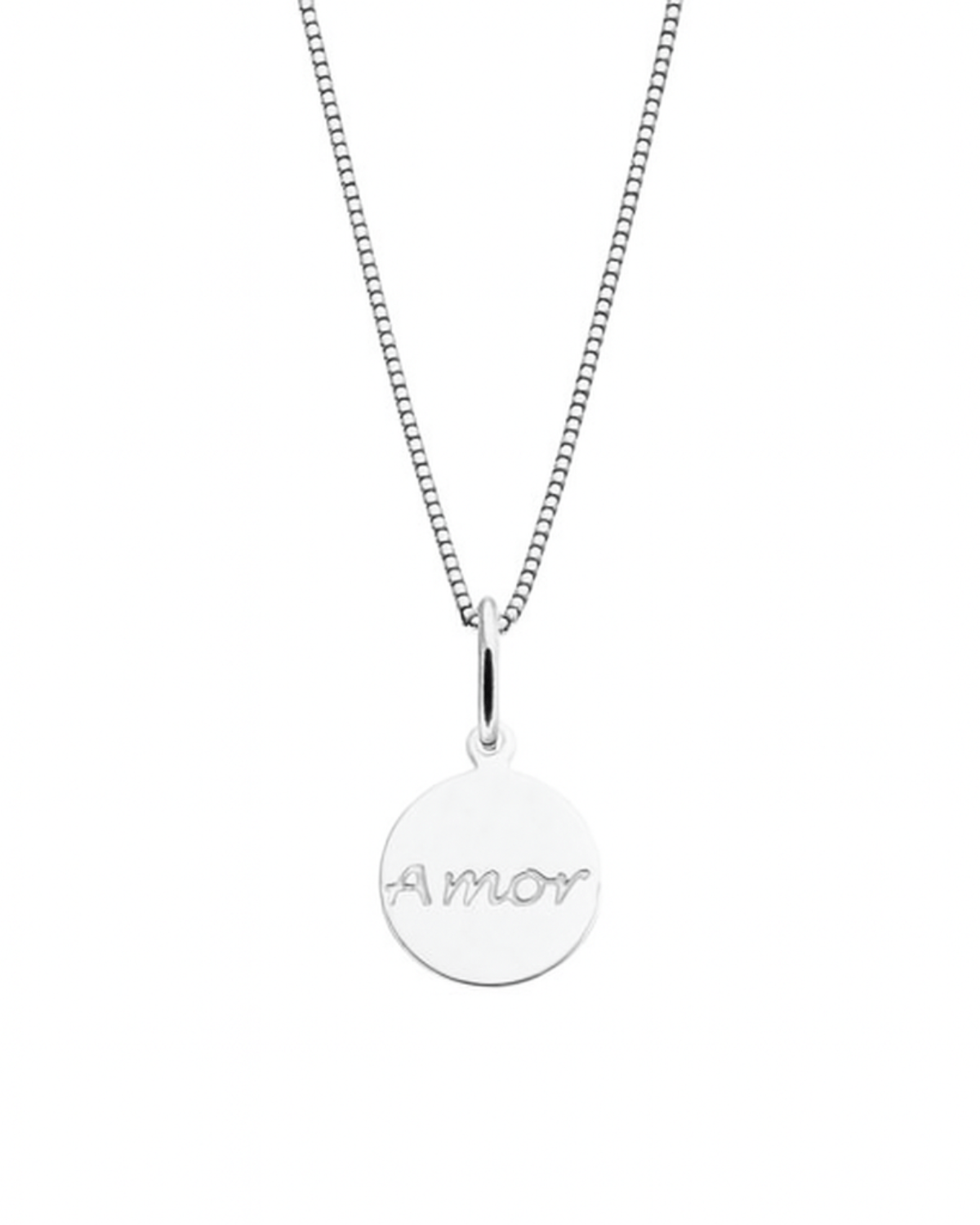 Colar Medalha Amor em Prata 925 Lunnelé™