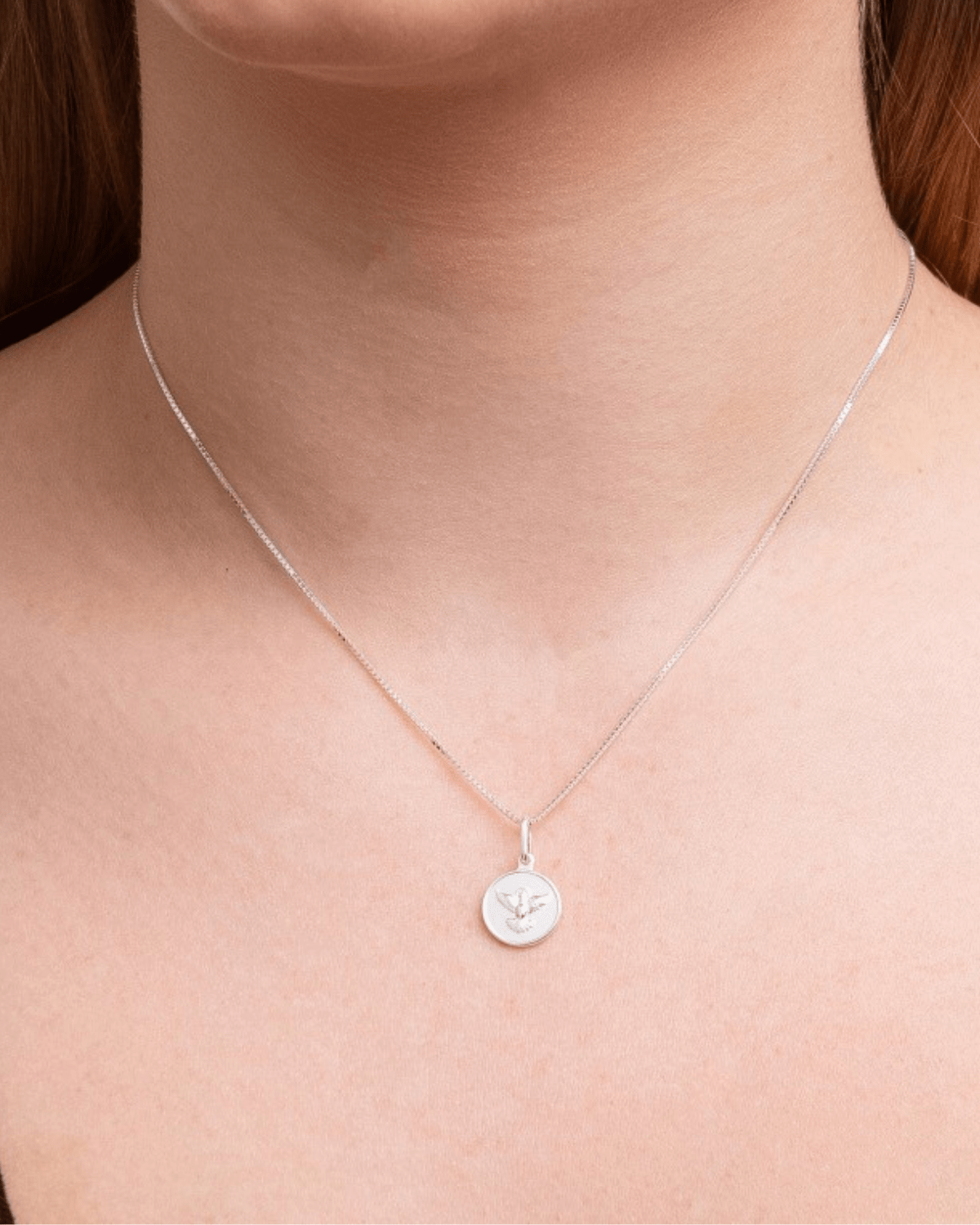 Colar Medalha Espírito Santo Prata 925 Lunnelé™ - foto 3