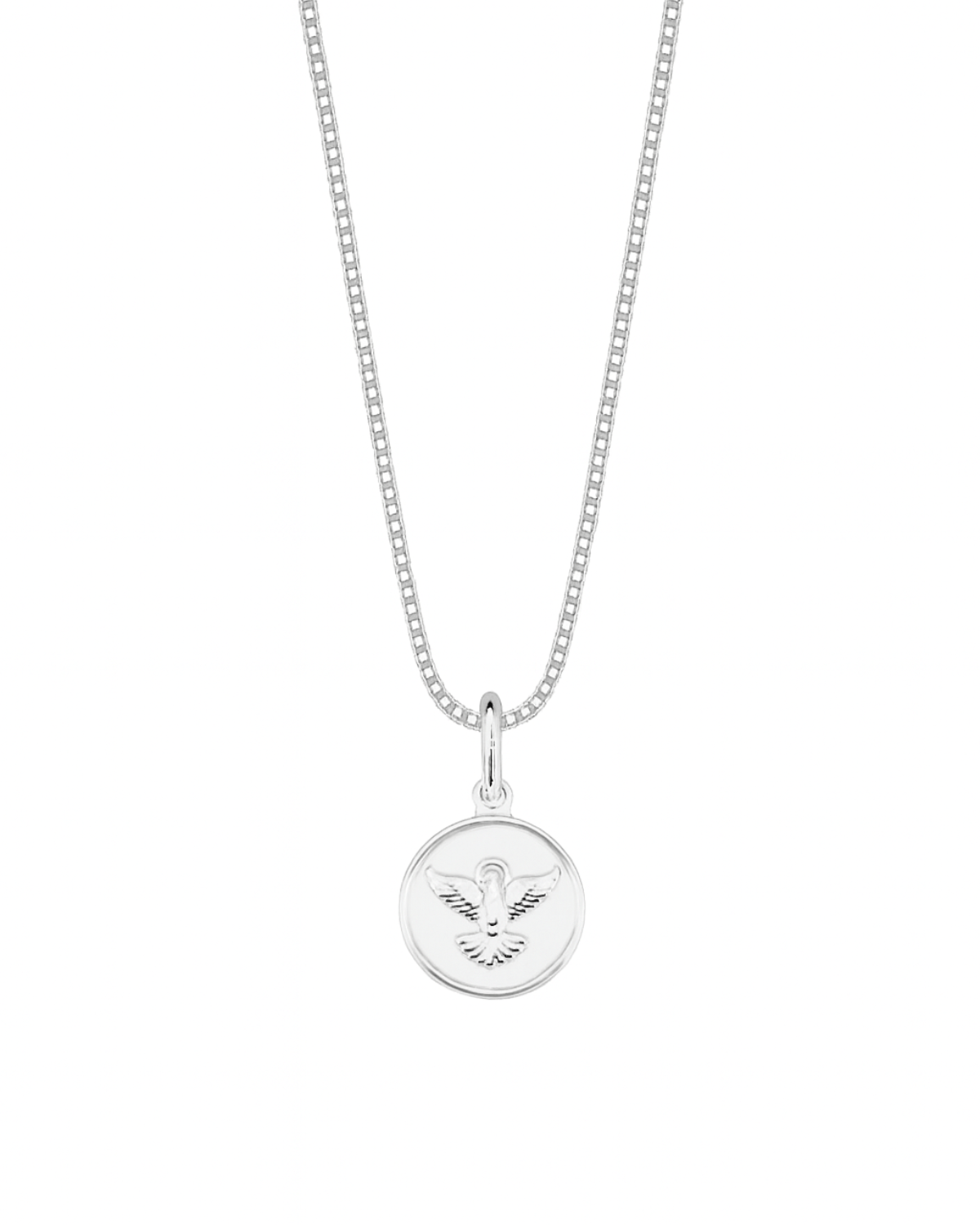 Colar Medalha Espírito Santo Prata 925 Lunnelé™
