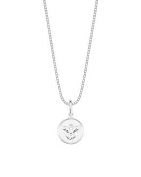 Colar Medalha Espírito Santo Prata 925 Lunnelé™
