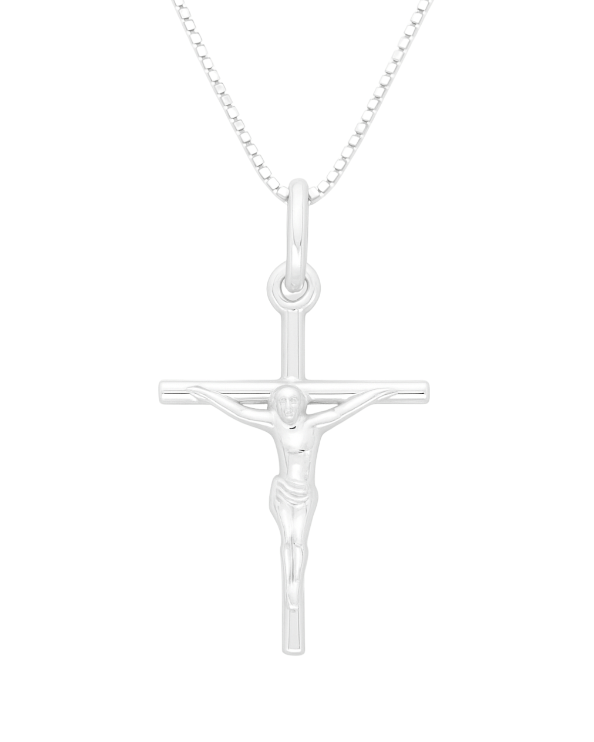 Corrente Cruz com Corpo de Cristo Em Prata 925 Lunnelé™