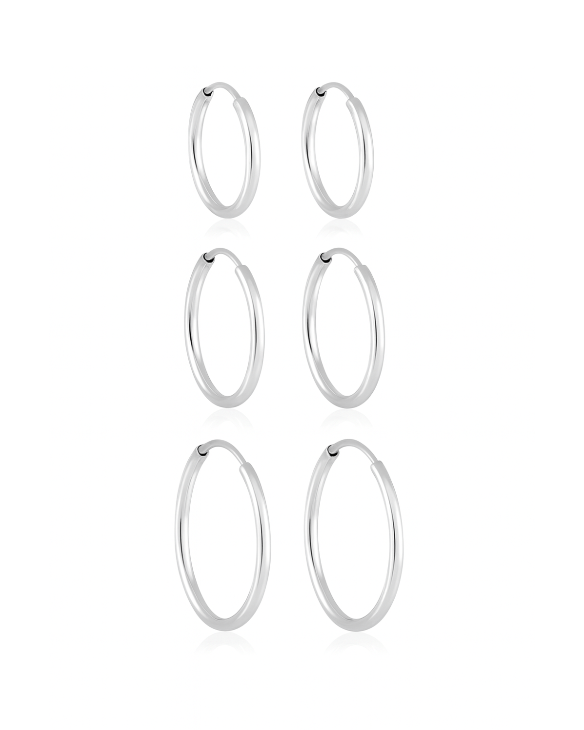 Kit Brinco Trio Argolinhas de Prata 925 Lunnelé™