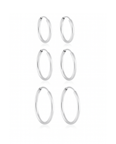 Kit Brinco Trio Argolinhas de Prata 925 Lunnelé™