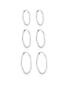 Kit Brinco Trio Argolinhas de Prata 925 Lunnelé™