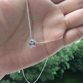 Colar De Prata Com Pingente Zircônia Lunnelé™