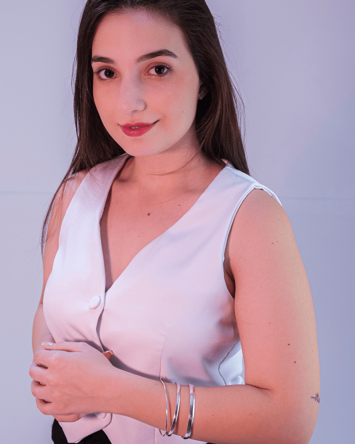 Mix com Três Braceletes Lisos Click Em Prata 925 Lunnelé™ - foto 5