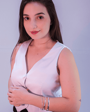 Mix com Três Braceletes Lisos Click Em Prata 925 Lunnelé™ - foto 5
