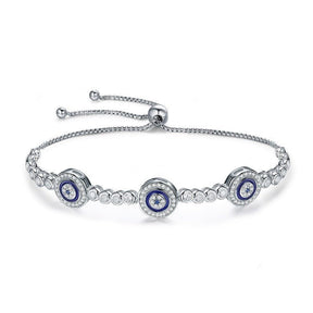 Pulseira de Olhos Gregos Azuis de Cristal Zircônia Lunnelé™