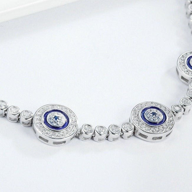 Pulseira de Olhos Gregos Azuis de Cristal Zircônia Lunnelé™