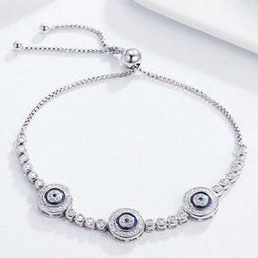 Pulseira de Olhos Gregos Azuis de Cristal Zircônia Lunnelé™